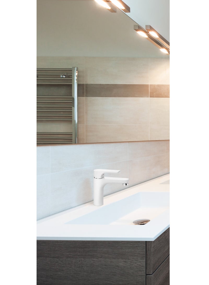 جي أس خلاط مغسلة ابيض كروم 2462 - Image 5