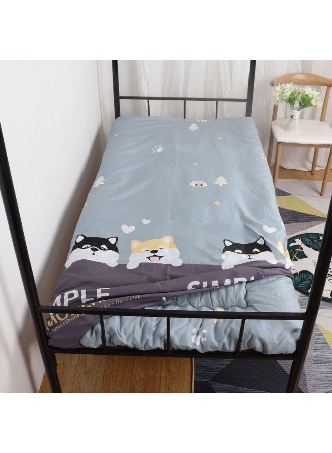 غطاء مرتبة من القطن وغطاء لحاف لسكن الطلاب فردي 90 × 200 غطاء مرتبة غطاء لحاف 190 غطاء مرتبة شامل 0.9 - اللون: كلب لطيف [نمط سحاب غطاء المرتبة] قماش مصقول - المواصفات: عرض 1.0 متر × طول 2.0 متر - Image 1