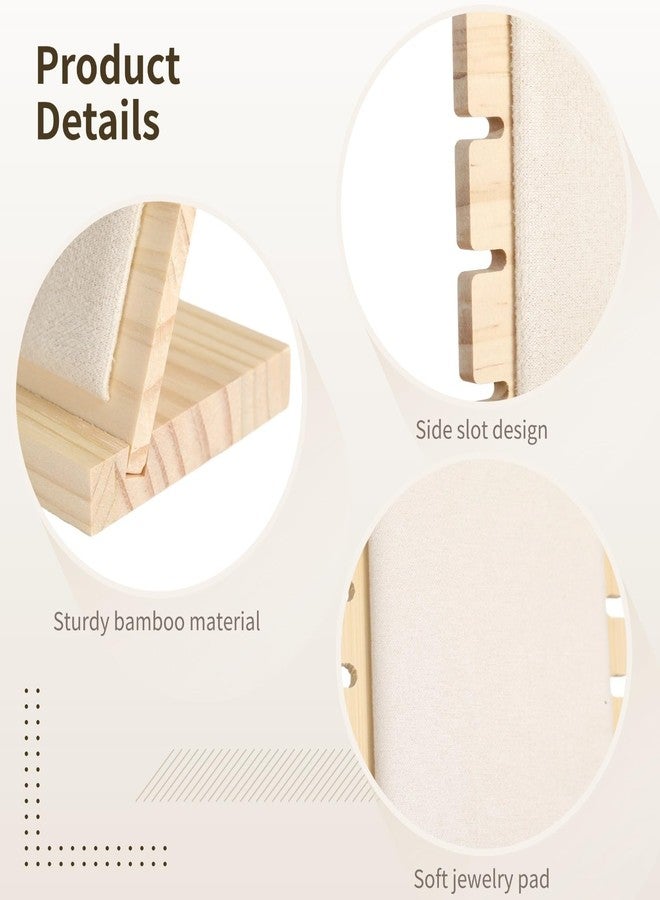 Homaisson 3 PCS Jewelry Display Racks for Vendors, Wooden Necklace Display Stands, Natural Bamboo Jewelry Organizer Set for Desktop, Large and Small Necklace Display Boards, Ideal for Stores and Booths - Image 5