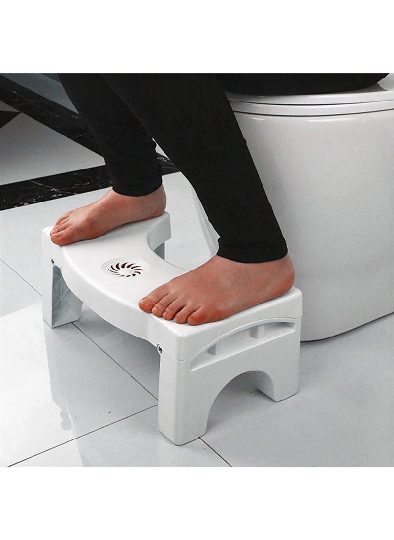 svk dream SVK DREAM Folding Squatting Toilet Stool Plastic Non-Slip Foldable Bathroom Stools Toilet Step Stool Kids Comfortable Squat Aid Stool with Aromatherapy Clean Toilet Air  - Image 1