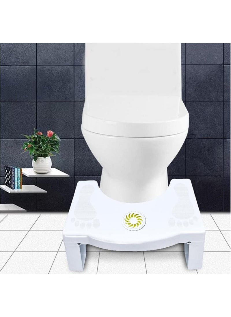 svk dream SVK DREAM Folding Squatting Toilet Stool Plastic Non-Slip Foldable Bathroom Stools Toilet Step Stool Kids Comfortable Squat Aid Stool with Aromatherapy Clean Toilet Air  - Image 4