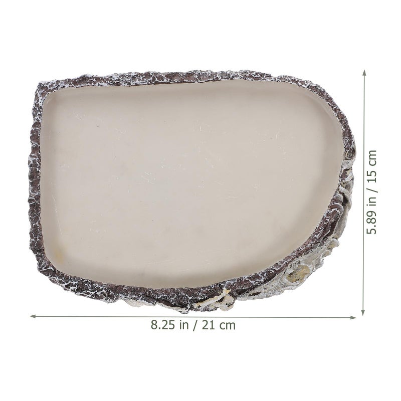 Oval Resin Water Dish Feeding Holder For Reptiles Lizards Tortoises And Snakes - Image 3