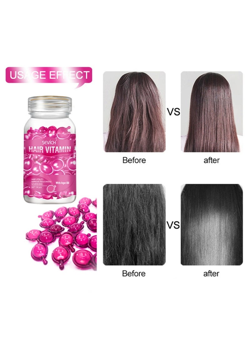 Sevich Hair Vitamin Serum Capsule Hair Treatment Serum Oil Capsules Hair Damage Repair Hair Serum Capsules for Daily Hair Care Nourishing Hair Treatment Oil Capsule Hair Oil Capsules Argon Oil Capsule 30pcs - Image 2