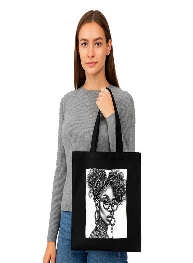 PrintingZone Printed Tote Bag For Women| Women's Cotton Canvas Printed Tote Bag - Large Capacity - Image 2