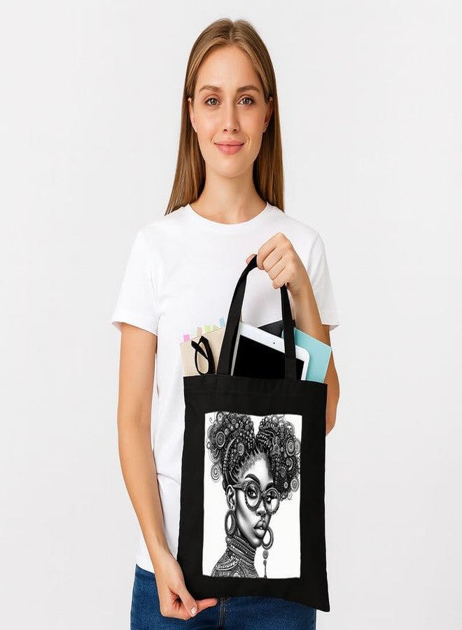 PrintingZone Printed Tote Bag For Women| Women's Cotton Canvas Printed Tote Bag - Large Capacity - Image 4