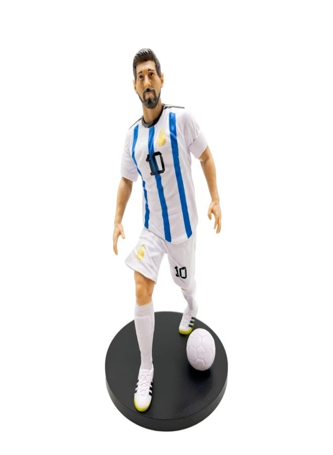 مجسم لاعب كرة القدم من ماياترا - مجسم رياضي مميز لمحبي اللعبة والأطفال وهواة الجمع - تصميم دقيق، مثالي للعرض والإهداء (ميسي-أبيض)