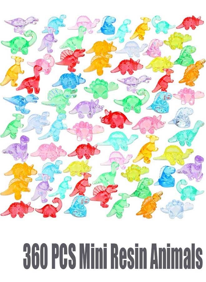 RAWAID 360 PCS Mini Resin Animals - Tiny Dinosaur Figures & Desk Pets for Party Favors, Vase Fillers, Classroom Prizes (Assorted Miniature Figurines, Bulk Small Toys) - Image 1
