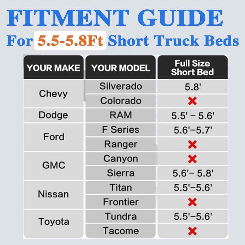 hufaut Camping Pickup Truck Bed Air Mattress Thicken Sleeping Pad for 5.5-5.8Ft Full-Size Short Truck Beds Outdoor Camping Car Travel(Grey) - Image 4