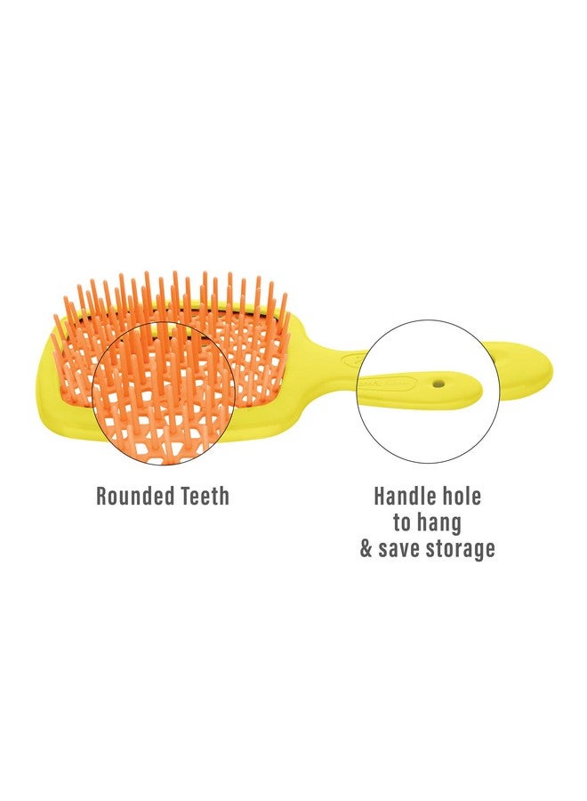 Janeke Small Super Brush Yellow Unisex Hairbrush - Image 3