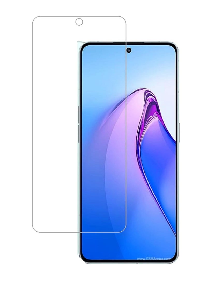 Super حماية شاشة زجاجية مقساة شفافة مصممة لهاتف أوبو رينو 8 برو تغطي الشاشة بالكامل وخالية من الفقاعات - Image 1