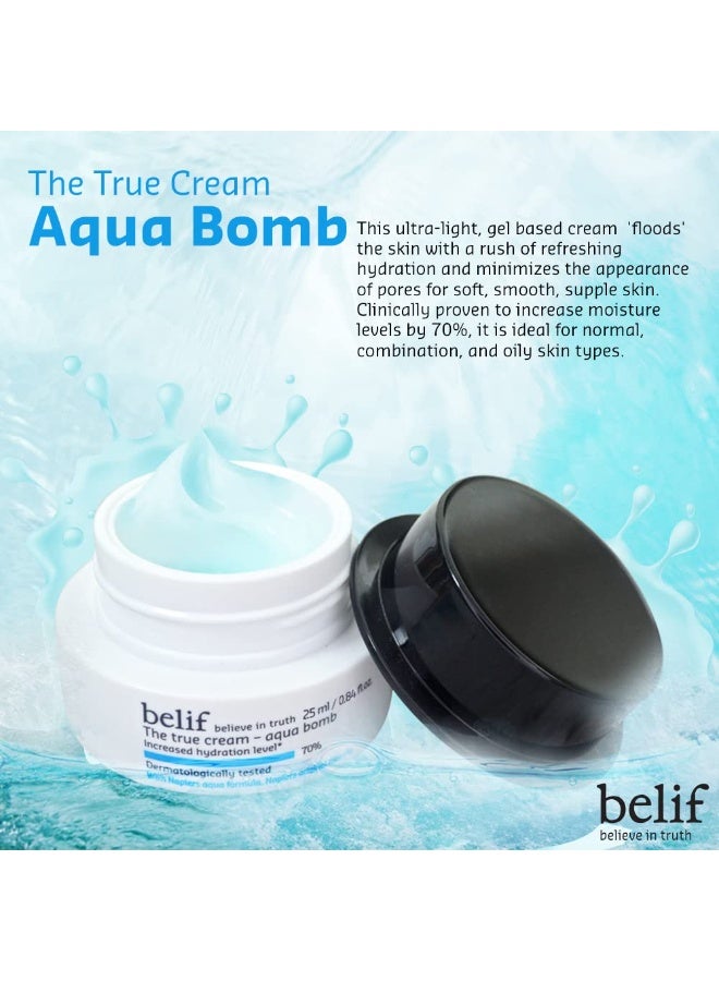 belif believe in truth The True Cream Aqua Bomb, Hydrating Moisturizer For Face | Ultra-Lightweight, Gel-Cream | For Normal, Combination, And Oily Skin Types | Korean Skin Care Products | (25 Ml) - Image 3