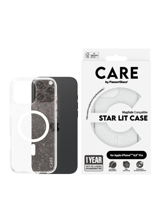 PanzerGlass حافظة بانزر جلاس كير فلاج شيب ماغسيف لجهاز آبل آيفون 16 برو ماكس 6.9" 2024| حماية من السقوط حتى 15 قدم، مقاومة للاصفرار، تصميم نحيف، حافة كاميرا مرتفعة، متوافقة مع ماغسيف - ستارلايت - Image 3