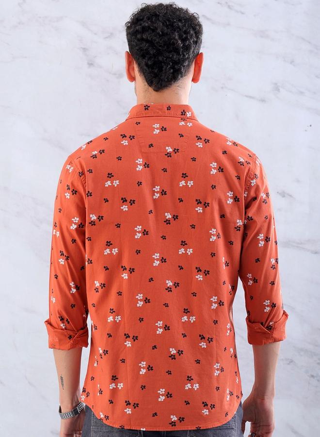 تايك تو قميص كاجوال رجالي بقصة عادية وطبعة زهور صغيرة من هارد سودا - Image 4