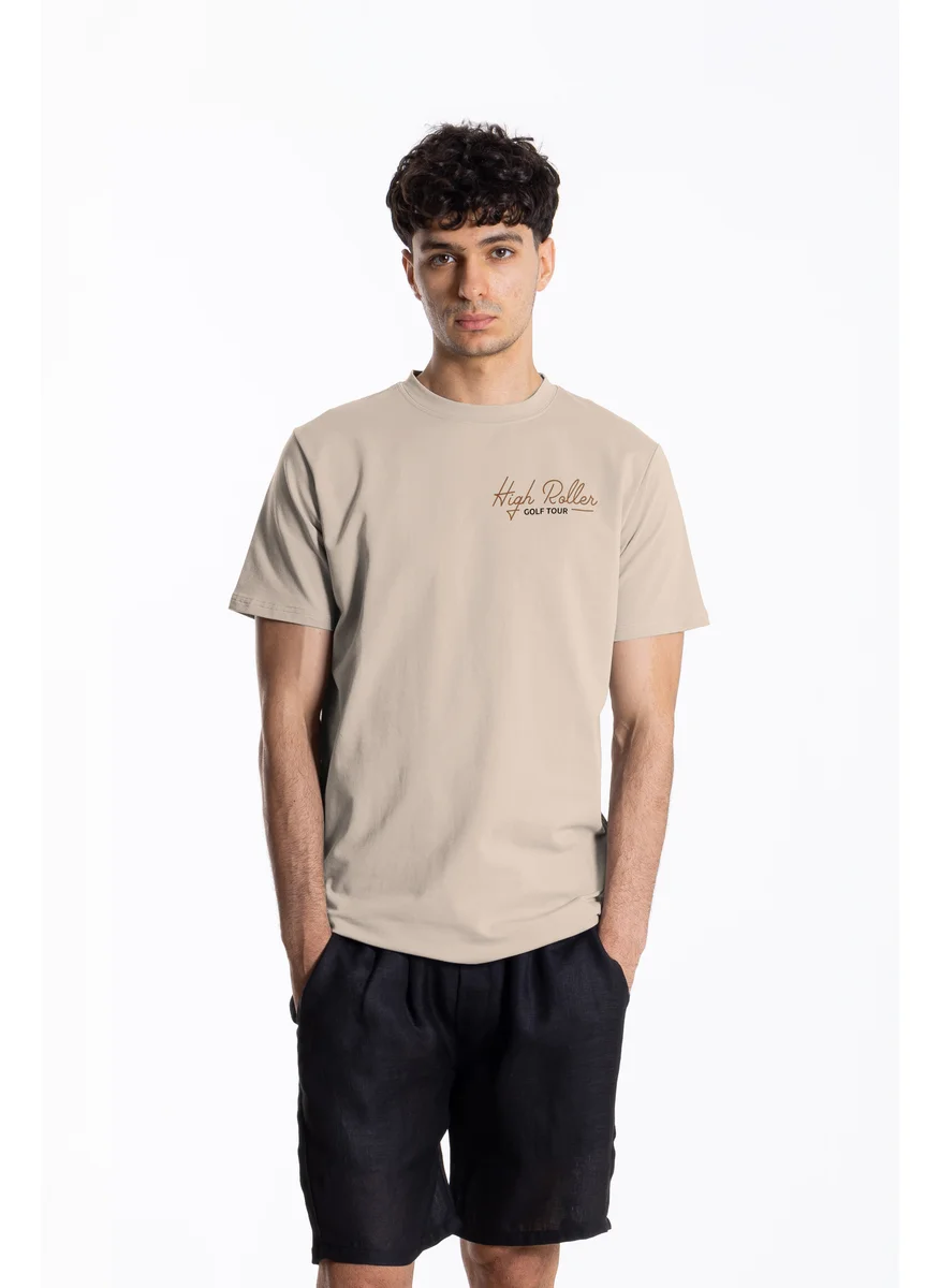 شايبس COTTON BLEND SLIM PRINTED T-SHIRT