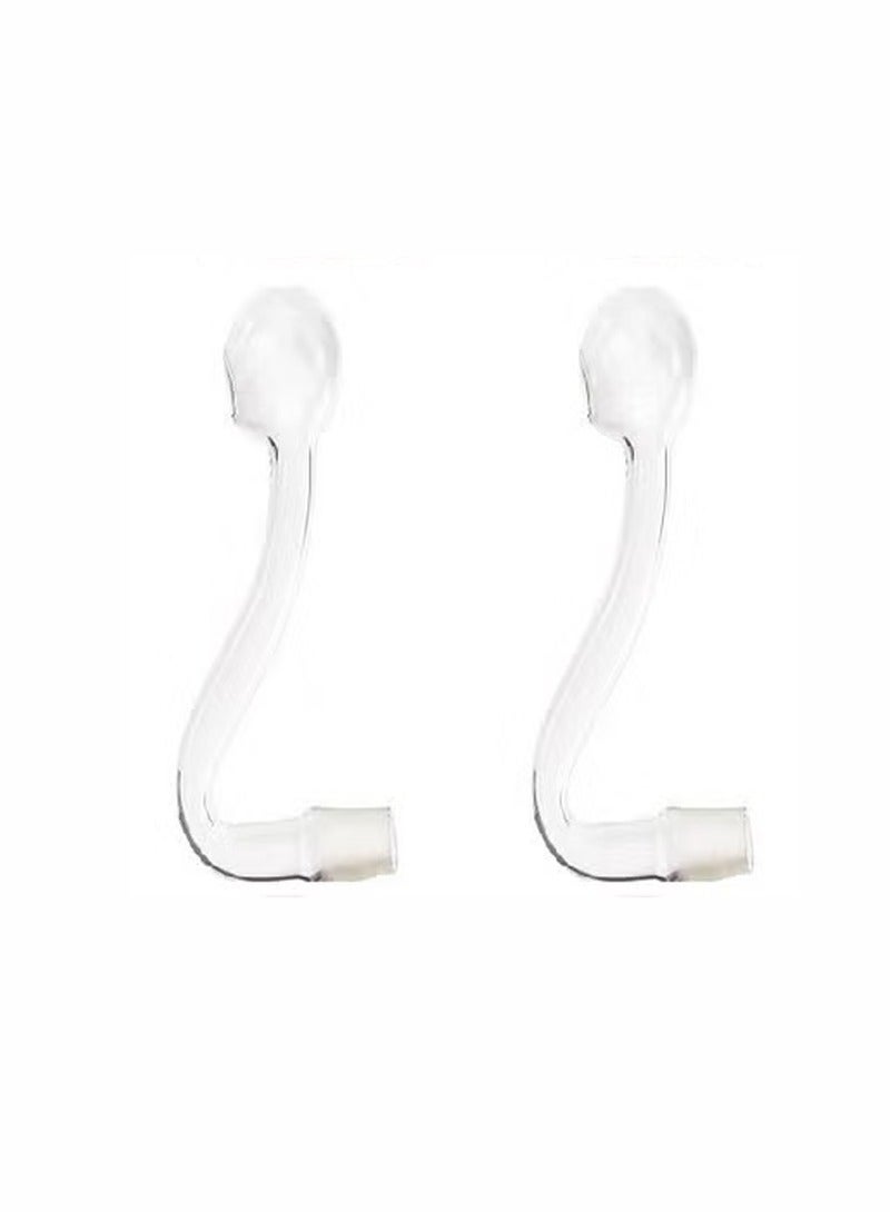 قطعتان من أنبوب التدفق الداخلي الزجاجي الصغير 14 مم، أنبوب تدفق مضخة ماء لفلتر حوض السمك، أنابيب، جهاز تجميع سطح الماء، ملحقات أحواض السمك المزروعة وتنسيق الأحواض المائية، لحوض السمك - Image 1