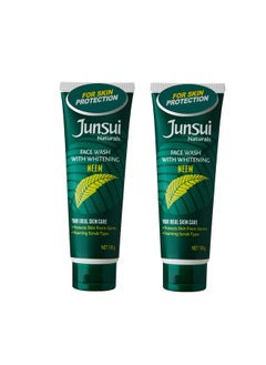 Junsui Naturals Neem Face Wash For Skin Protection 100G (Pack Of 2) | Protect Skin From Germs | Contains Yam Bean Extract  - Image 1