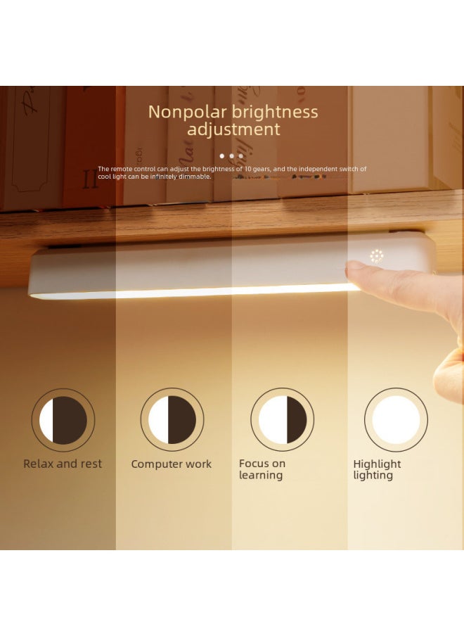 Cool Dormitory Bedroom Reading Night Light Student Study Eye Protection Lamp Remote Control Charging Attraction Desk Lamp-Specifications:Cool Dead Lamp Long [charging Remote Control Three-block Light] + Line