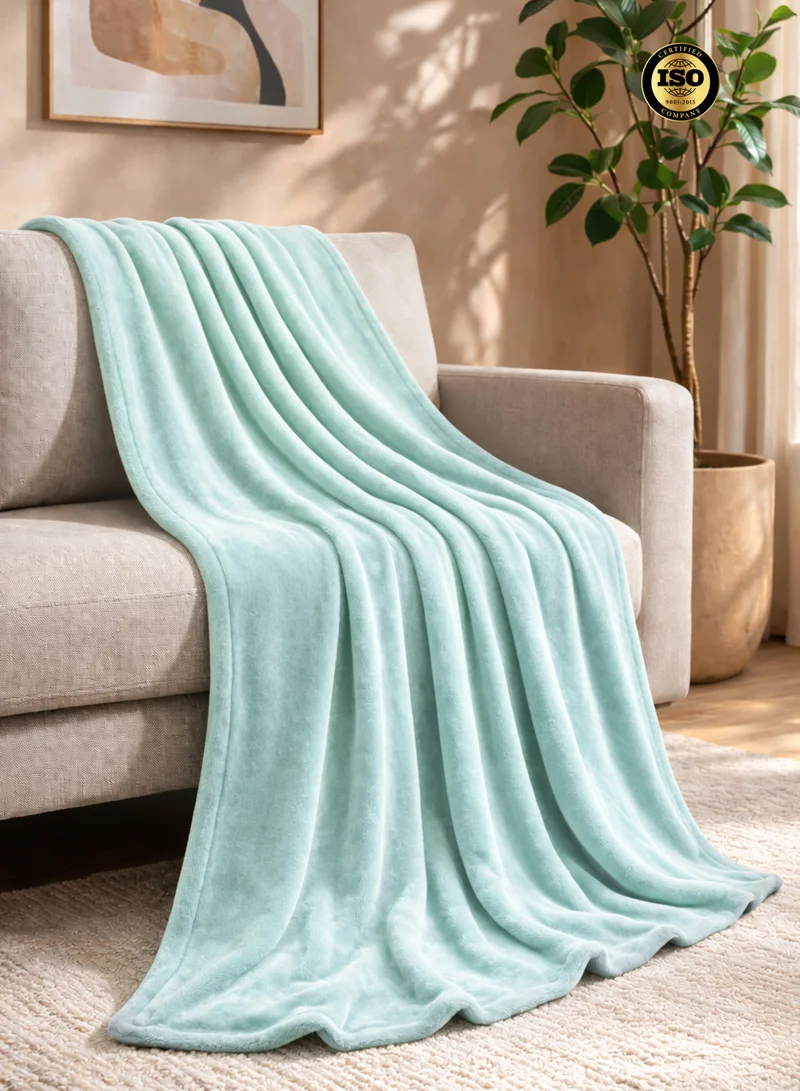 PARRY LIFE Double Solid Flannel Fleece Blanket – Ultra Soft Polyester Double Bed Blanket, Machine Washable