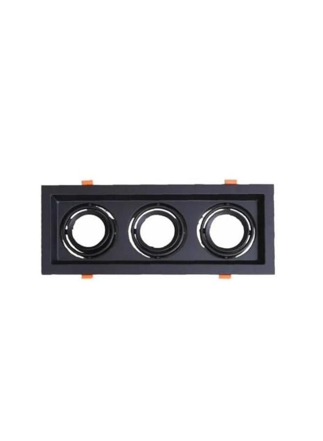 33cm Black Rectangular Frame Spotlight Without Bulbs  - Image 1