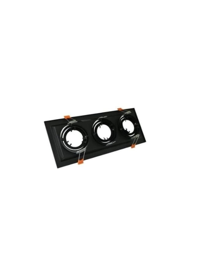 33cm Black Rectangular Frame Spotlight Without Bulbs  - Image 2