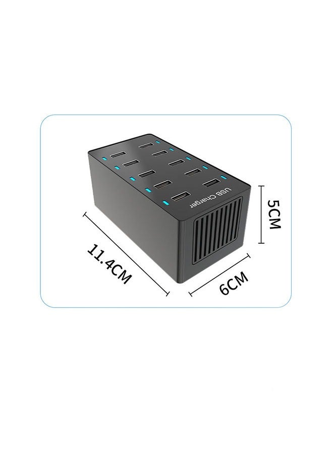 Coconut 10USB Charger Interface 50W Supports 5V1A2A2.4A Charging For Home Office Live Broadcast Party Multi-Port Function - Image 5