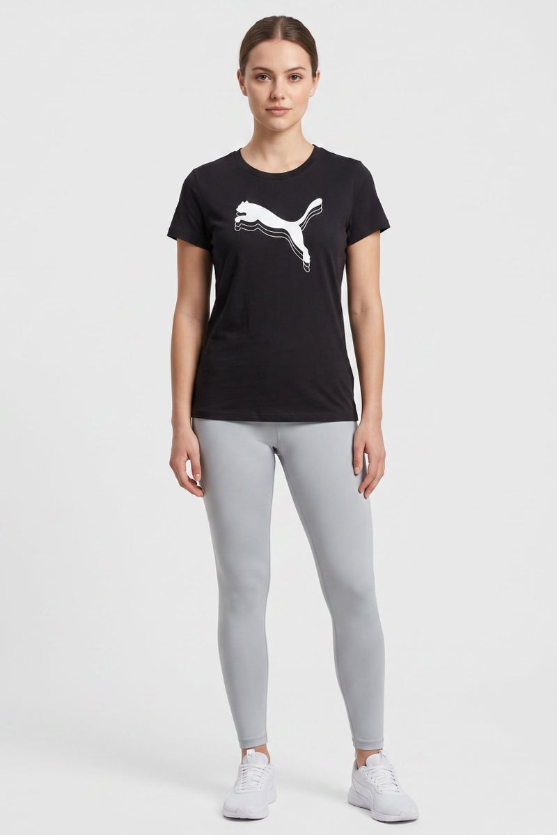 PUMA Women Sportswear Fit Short Sleeve Training T-Shirt, Black - Image 2