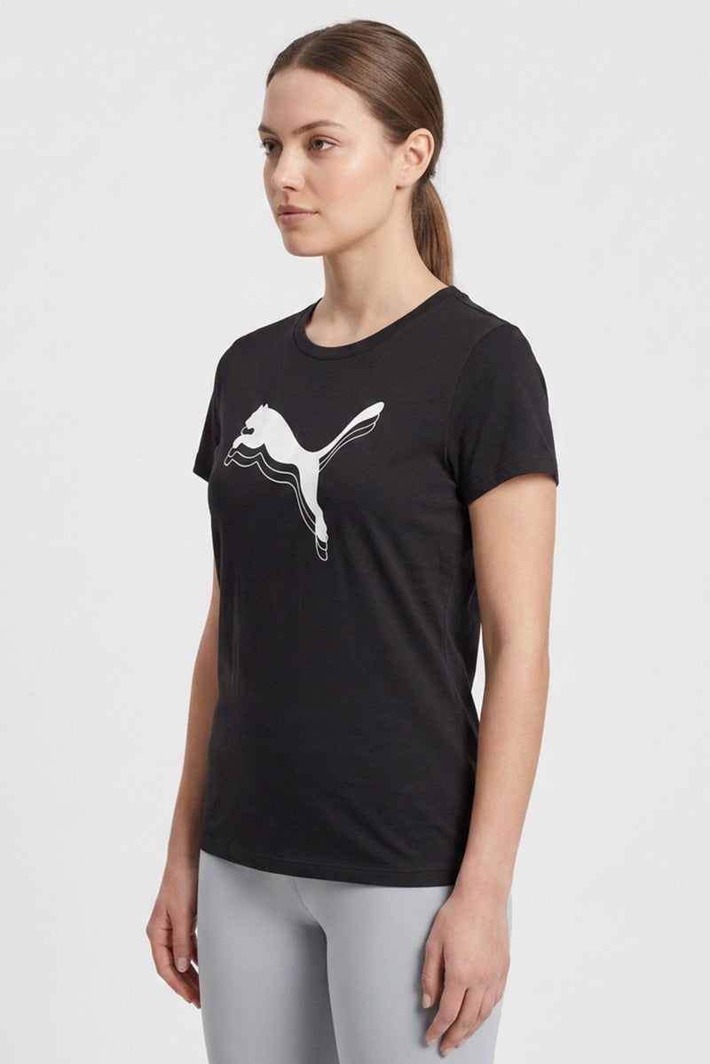 PUMA Women Sportswear Fit Short Sleeve Training T-Shirt, Black - Image 3