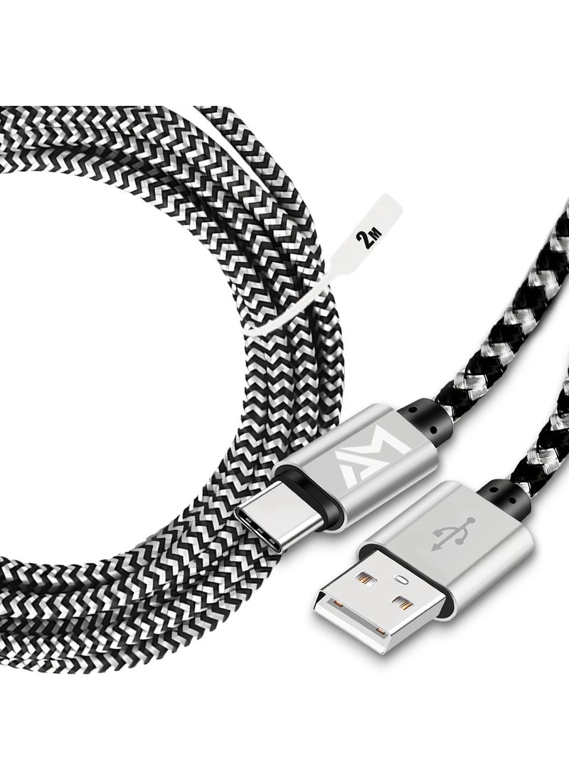 AMROAH 60W Cable Type A to Type С 2m 480 Mbps Speed USB A to USB C Cable Fast Charging Cord for Phones Tablets Notebooks Apple iPhone 16 15 Pro Max Plus iPad Air Mini MacBook Samsung Galaxy S24 Xiaomi  - Image 1