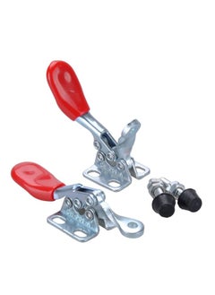 E-TING E-TING New 4PCS Hand Tool Toggle Clamp 201A Antislip Red Horizontal Clamp 201-A  - Image 2