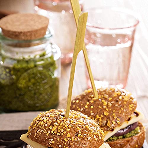 DEERA 6 Inch Wooden Gun Stick Skewers – Paddle Design for Snacks, BBQ & Catering – Pack of 100 - Image 2
