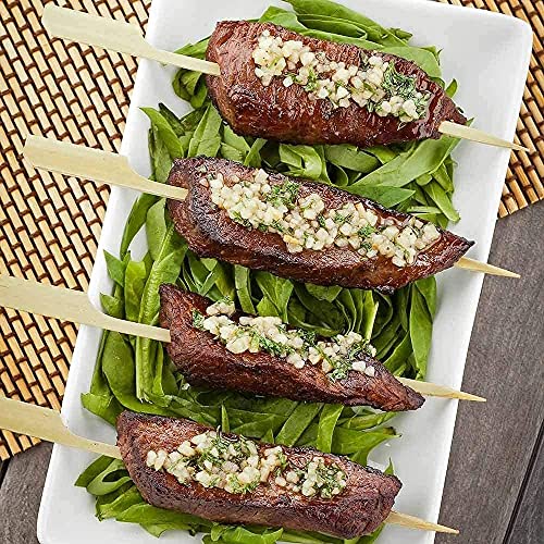 DEERA 6 Inch Wooden Gun Stick Skewers – Paddle Design for Snacks, BBQ & Catering – Pack of 100 - Image 3