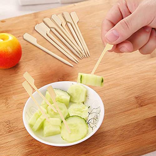 DEERA 6 Inch Wooden Gun Stick Skewers – Paddle Design for Snacks, BBQ & Catering – Pack of 100 - Image 4