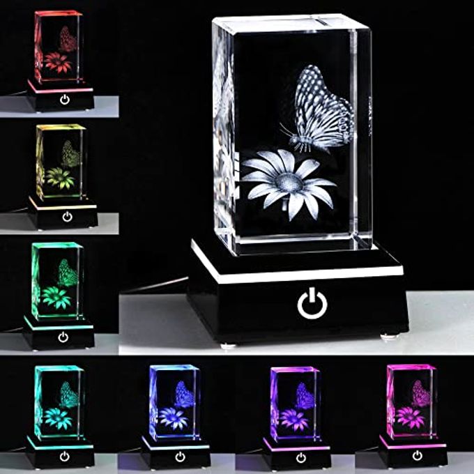Qianwei Butterfly Gifts for Women, 3D Crystal Monarch Butterfly Figurines Stuff Home Butterflies Decor for Aniaml Lovers Her Statue Paperweight Birthday Christmas Gifts for Best Friend Girls - Image 5