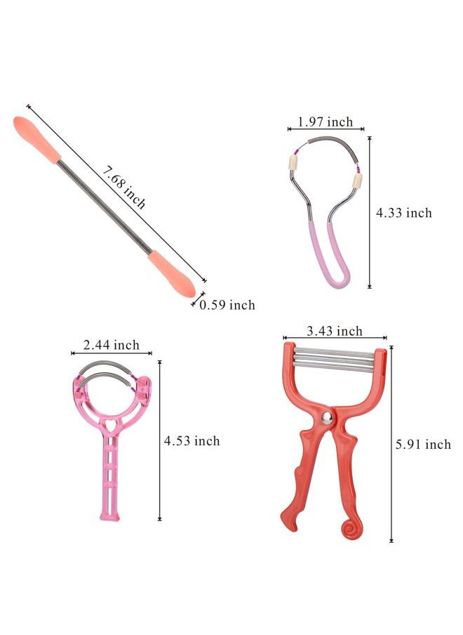 Ideal Swan - Spring Hair Remover - 4 Pack Stainless Steel Spring Epilator - Facial Hair Remover for Women Face, Chin Hair, Upper Lip Hair, Women Mustache - Image 1