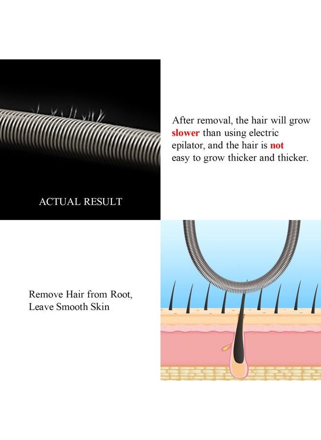 Ideal Swan Spring Hair Remover - 4 Pack Stainless Steel Spring Epilator - Facial Hair Remover for Women Face, Chin Hair, Upper Lip Hair, Women Mustache  - Image 5