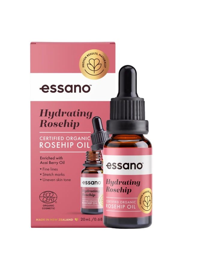 Essano Rosehip Oil for Face Organic Cold Pressed, Skin Care & Body Care with Vitamin E, Polyphenols, Natural Facial & Body Oil to Support Appearance of Fine Lines & Wrinkles, Cruelty Free, 20ml - Image 2
