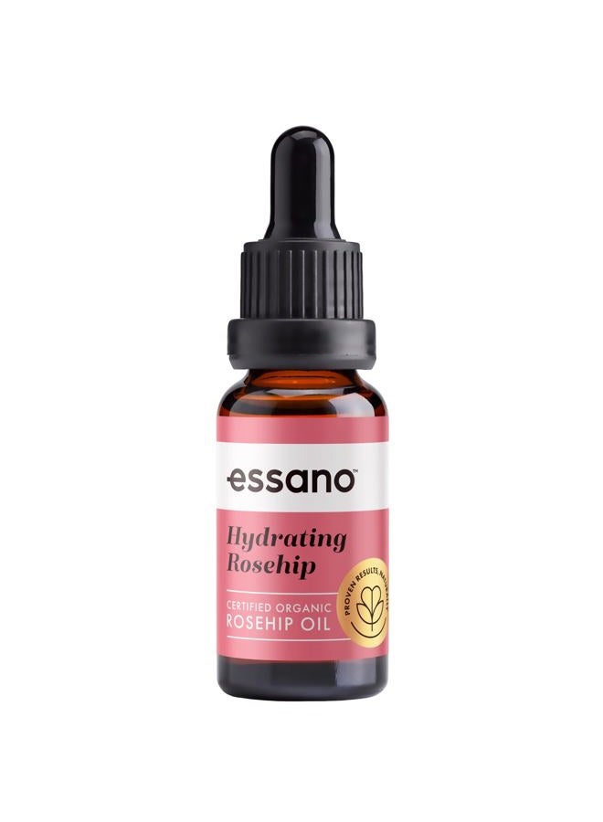 Essano Rosehip Oil for Face Organic Cold Pressed, Skin Care & Body Care with Vitamin E, Polyphenols, Natural Facial & Body Oil to Support Appearance of Fine Lines & Wrinkles, Cruelty Free, 20ml - Image 1