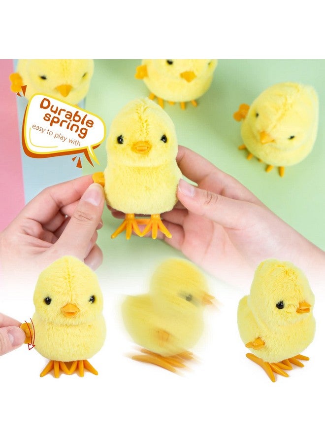 3 otters 4Pcs Wind Up Chick Toys, Cute Wind-Up Chicks Lifelike Plush Chicken Toys For Kids Goodie Bags Treasure Chest Party Favors Gifts - Image 3