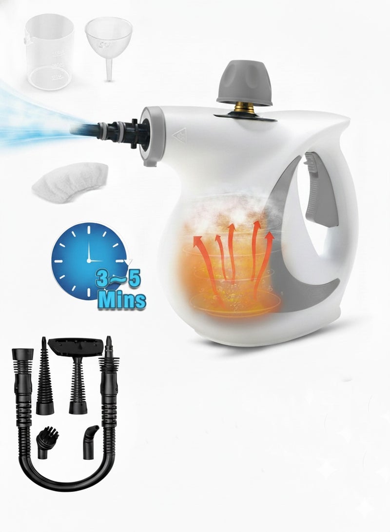 Joshberg Handheld Steam Cleaner, Portable Steamer with Large Capacity,11-Piece Steamer Accessory Set for Floor, Car, Carpet, Upholstery, Couch, Tile, Windows Cleaning - Image 1