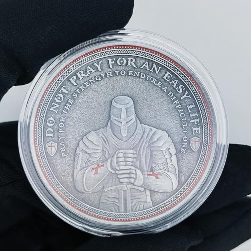 Woerda Christian Warrior Challenge Coin The Knight Templar Coin Red Cross Religious Collection Coin - Image 5