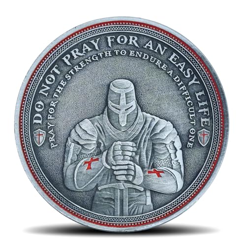 Woerda Christian Warrior Challenge Coin The Knight Templar Coin Red Cross Religious Collection Coin - Image 1