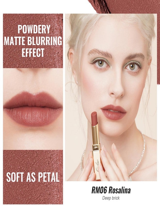Oulac Pink Nude Matte Lipsticks for Women, Silky Velvet Matte Lipstick, Soft Smooth Texture, High Impact Lip Color, Weightless Formula Infused with Vitamin E, Vegan&Cruelty Free RM06 - Image 2