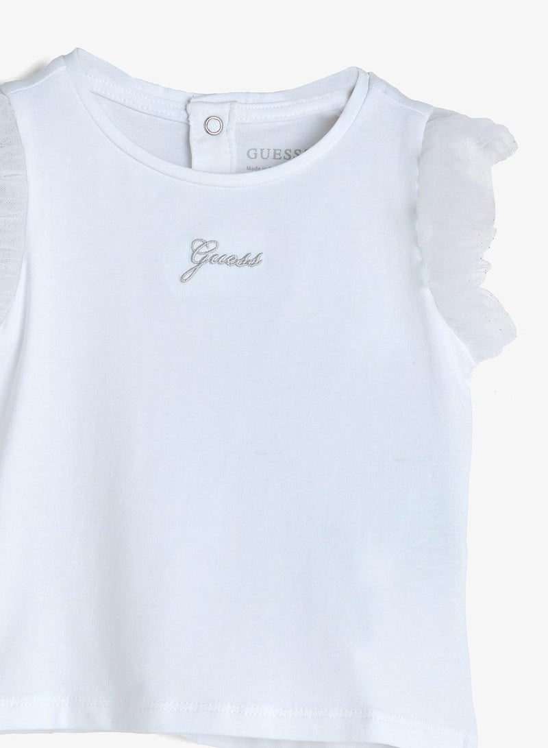 GUESS Infant Logo Crew Neck T-Shirt - Image 4