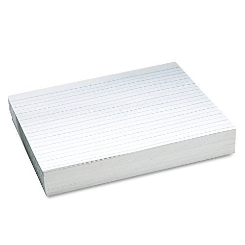 Pacon 2622 Alternate Dotted 3/4-Inch Ruled Newsprint Paper, 11 x 8-1/2, White, 500 Sheets/Pack - Image 1