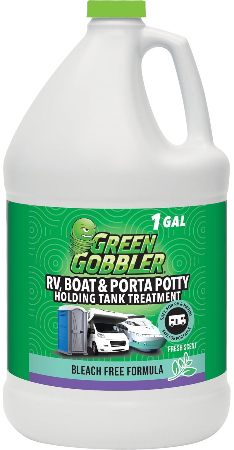 Green Gobbler, Portable Toilet Porta Potty Chemical Waste DIGESTANT & DEODORIZER - 1 Gallon/Fresh Scent (Up to 42 Doses per Gallon) - Image 1