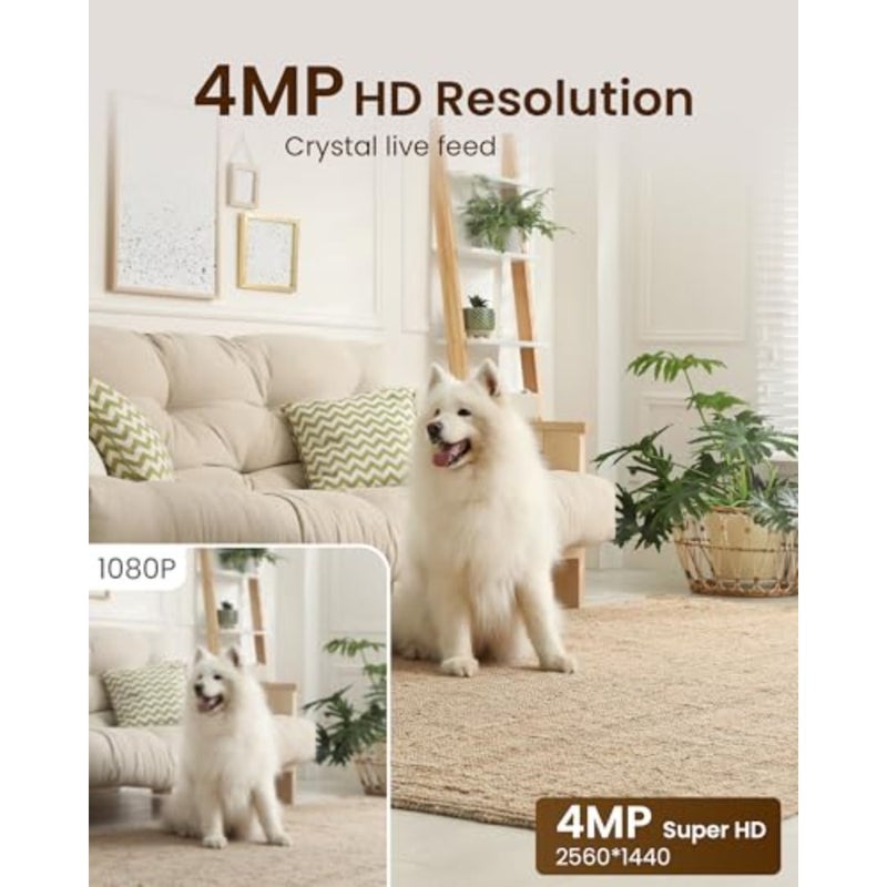 Two Way Video Calling Camera with 2.8 inch HD Screen, C520M 2.5K Pan Tilt Indoor Smart Home WiFi Security Camera Monitor with Phone App, Motion Detection, for Baby Elderly Nanny Pet Dog, Plug-in - Image 2