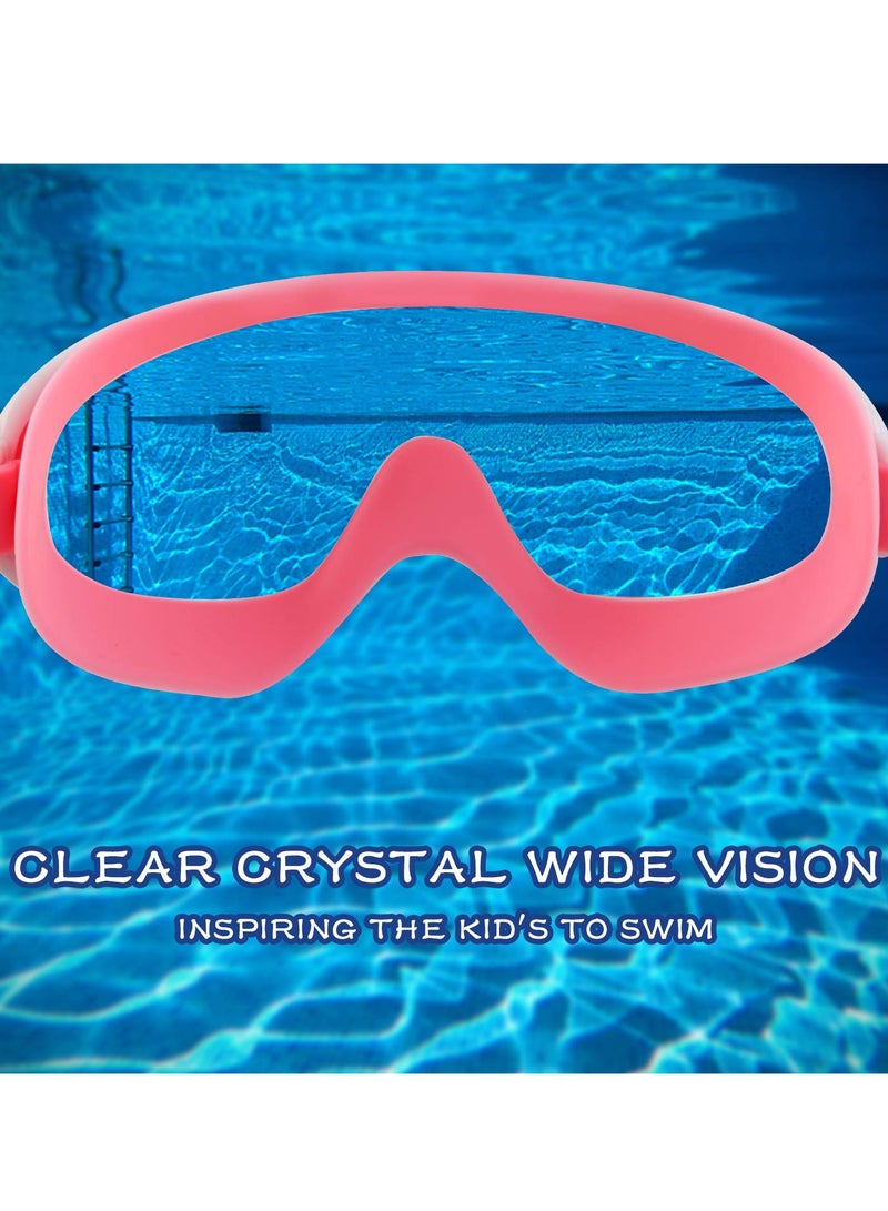 Excefore Kids Swim Goggles, 2 Pcs Kids Goggles for Swimming Age 3-15, Swim Goggles with Nose Cover No Leaking Anti-Fog Waterproof (Green+Purple) - Image 3