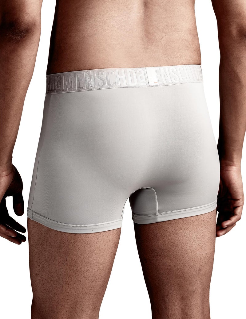 DAMENSCH Unreal Trunk for Men, Microfiber Spandex Underwear for Men, Ultra-Lightweight, Soft No-Curl Waistband Mens Trunk, Anti-Static Mens Trunks, Mid-Rise Underwear for Man-Silver Grey-L - Image 3