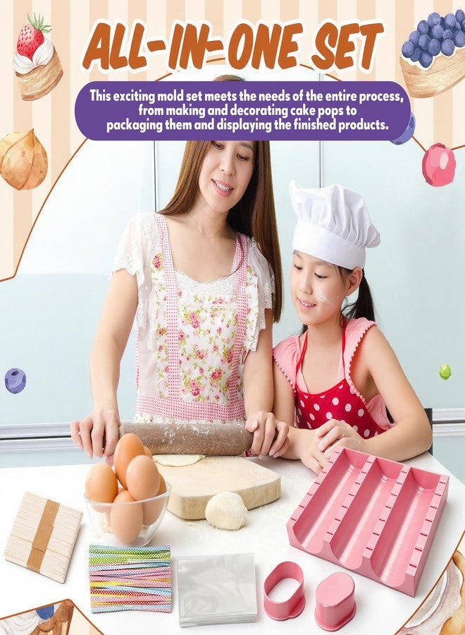 Yiyiring مجموعة قوالب كيك بوب من يييرينغ، تتضمن قطعتين لتقطيع كيك بوب وحامل عرض، مع 600 قطعة من الملحقات. مثالية لأعياد الميلاد، والخبز المنزلي، والحفلات، وحلويات الزفاف، وعيد الميلاد. - Image 5