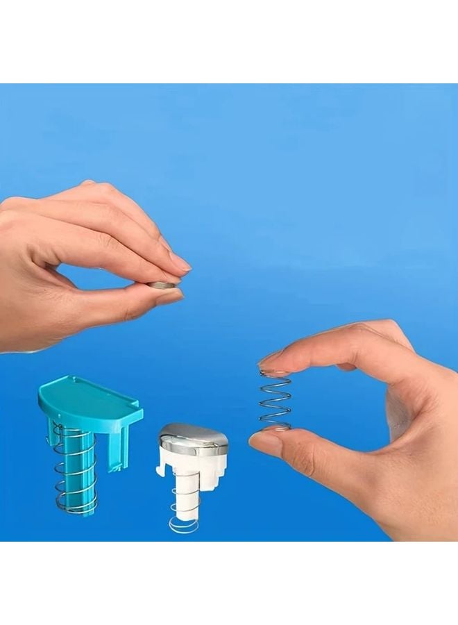 4 قطع زر دورة مياه متوسط زنبرك إعادة ضبط من الفولاذ المقاوم للصدأ بديلة لخزان المياه - Image 2